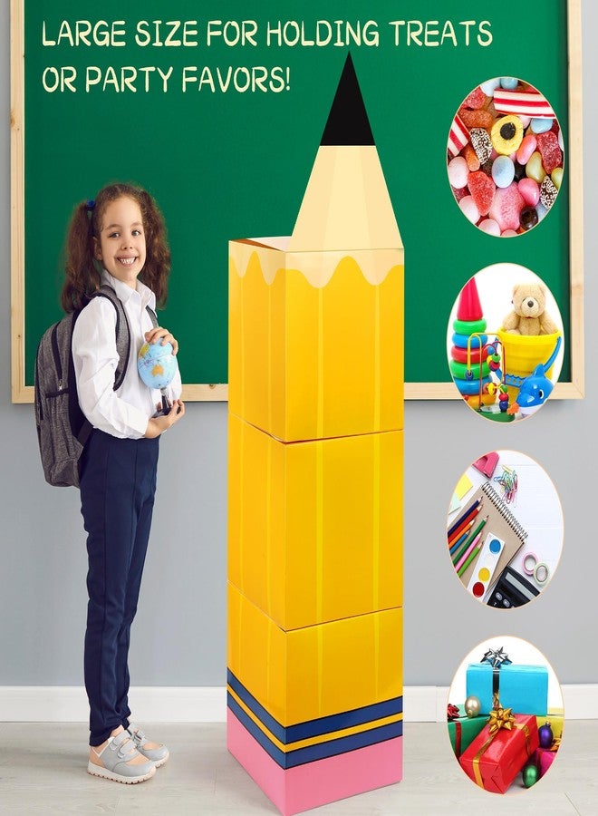 Aneco 6 Pieces Back to School Pencil Favor Boxes 11 Inch Big Pencil Party Favor Boxes Welcome Back to School Theme Gift Candy Treat Boxes for School Classroom Party Decoration Supplies - Image 5